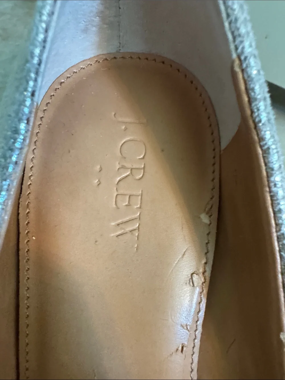J. Crew Factory Silver Pointed-Toe Stiletto Pumps